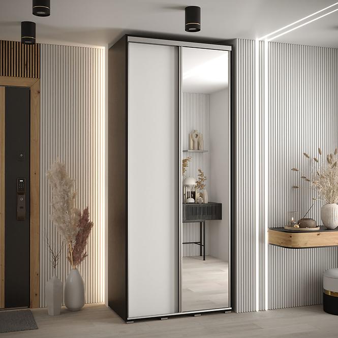 Skriňa 45 Canaris 3 110 čierna/biela/silver,5