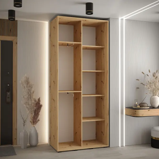 Skriňa 45 Canaris 3 120 artisan/biela/čierna,4