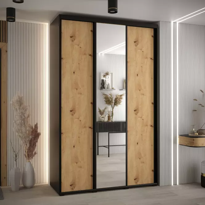 Skriňa 45 Canaris 3 160 čierna/artisan/čierna