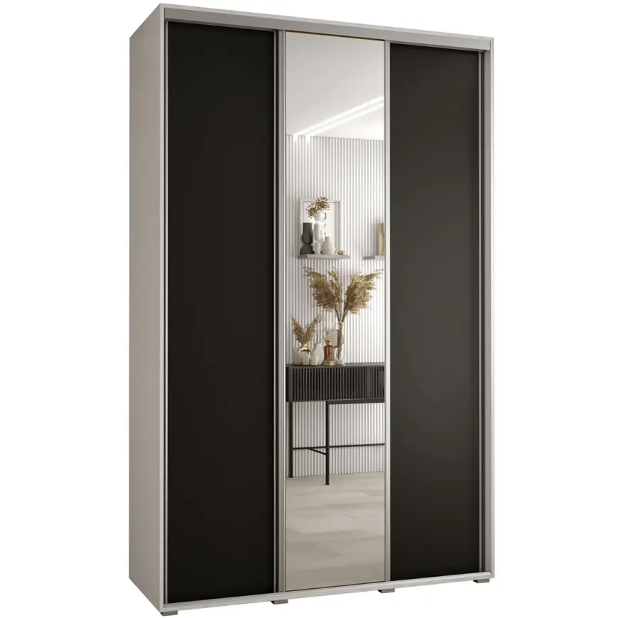 Skriňa 45 Canaris 3 170 biela/čierna/silver