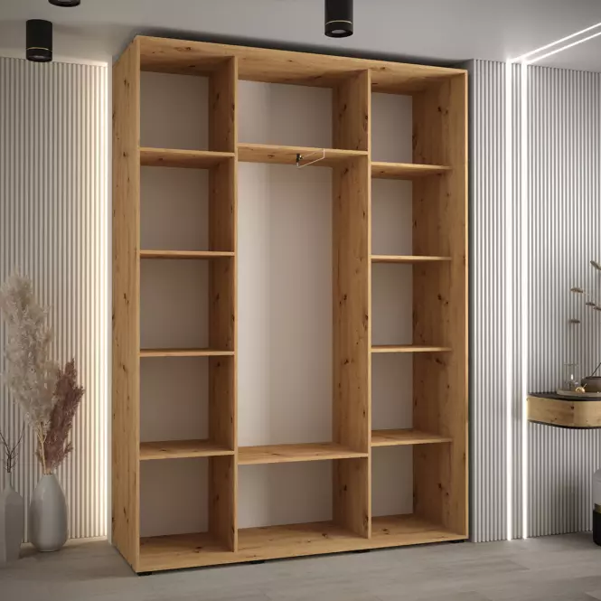 Skriňa 45 Canaris 3 180 artisan/biela/čierna