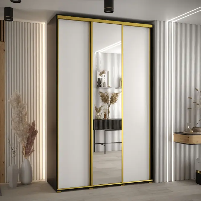 Skriňa 45 Canaris 3 180 čierna/biela/gold,5