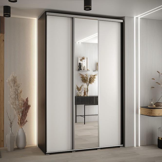 Skriňa 45 Canaris 3 180 čierna/biela/silver,5