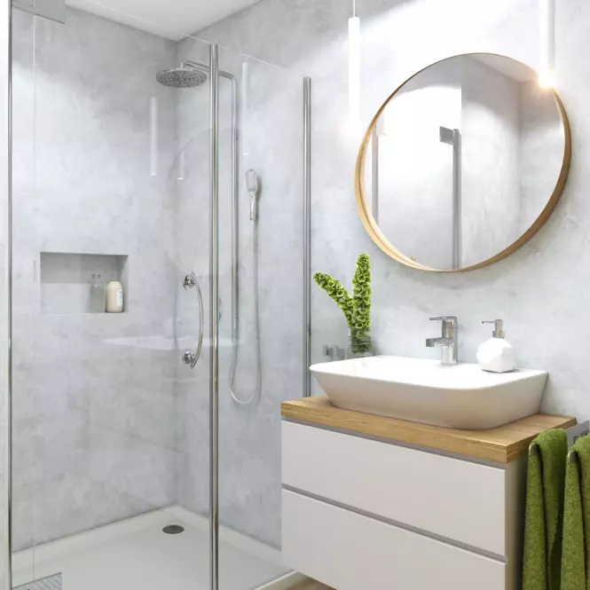 Dekoratívny obklad stien PVC MOTIVO Concrete Gris,2