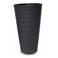 Kvetináč BORA HIGH 30x66H antracit + vložka