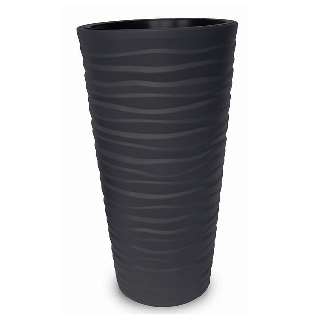 Kvetináč BORA HIGH 30x66H antracit + vložka