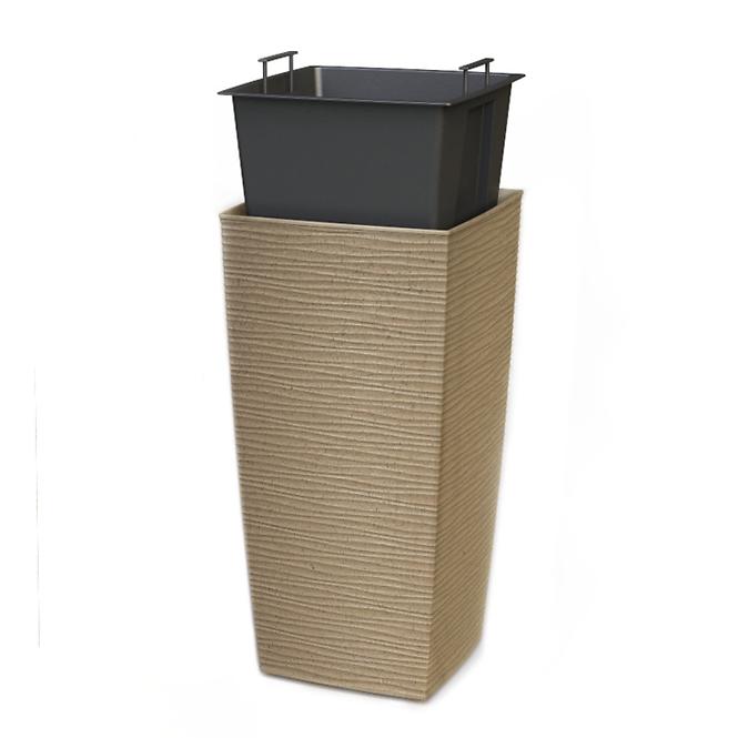 Kvetináč Aurora Woody 35x35x67h Natural Wea-3535,2