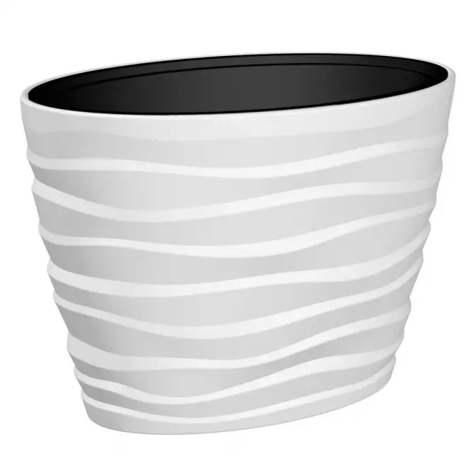 Kvetináč Bora Oval 60x39x58h Biely Bow6058