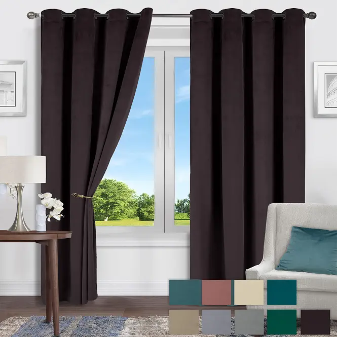Záves na priechodkách VELVET 16 135x250 hnedá