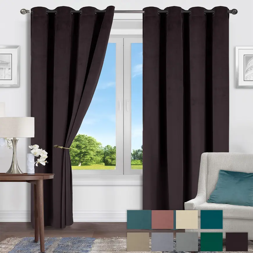 Záves na priechodkách VELVET 16 135x250 hnedá