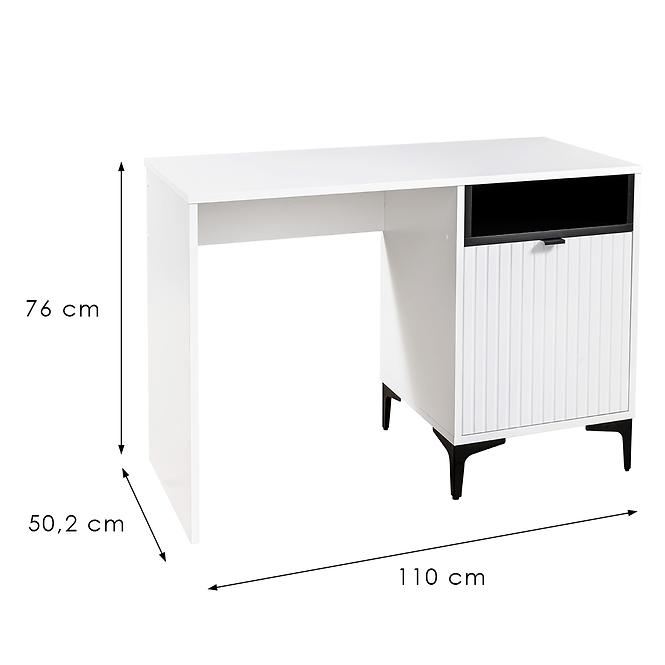 Písací Stôl Fabio 1D doska biela