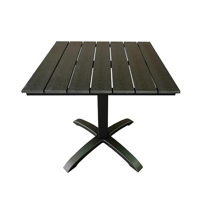 Záhradný stôl Verneda čierny 70x70