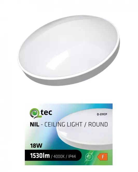Stropná lampa QTEC 18W 4000K
