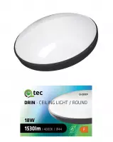 Stropná lampa QTEC 18W 4000K čierna