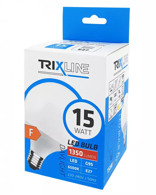 Žiarovka LED TR 15W G95 6500K,2