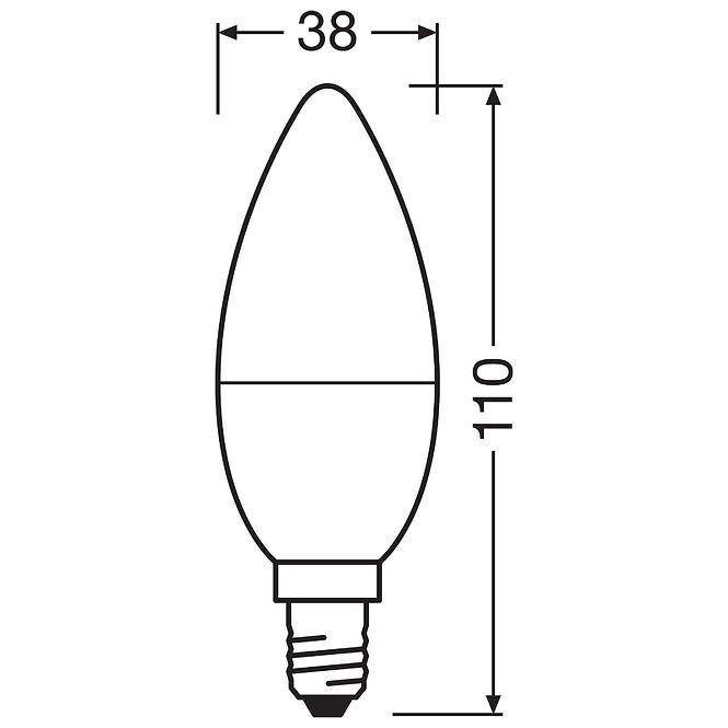 Žiarovka LED OSRAM E14 B35 7W 2700K 2ks
