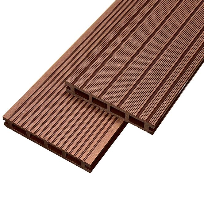 Kompozitná terasová doska MERCADO Basic hnedá 2000x120x20 mm