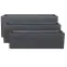 KVETINÁČ HC00592-3S 80X30X30 TMAVOŠEDÝ,2