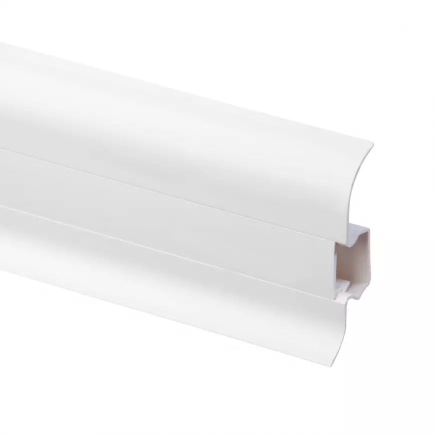Podlahová lišta PVC Premium Classic 9003 biela