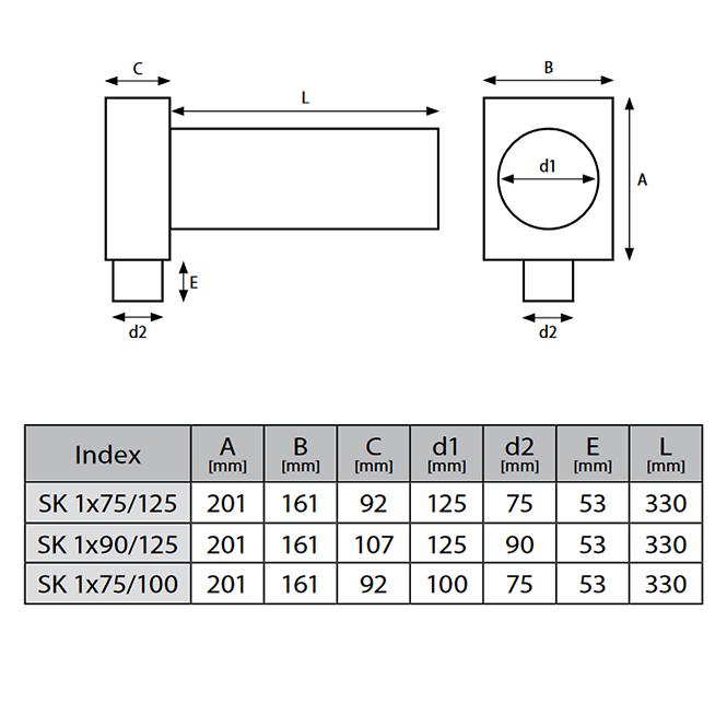Plenum box 1-cestný SK 1x90/125