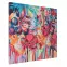 Obraz na plátne 80x80 Abstraktné kvety – graffiti,2