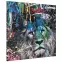 Obraz na plátne 80x80 Abstraktný lev – graffiti,2
