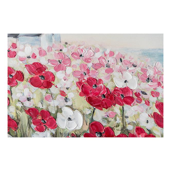 Obraz na plátne 80x120 cm Lucerna medzi kvetmi na pobreží