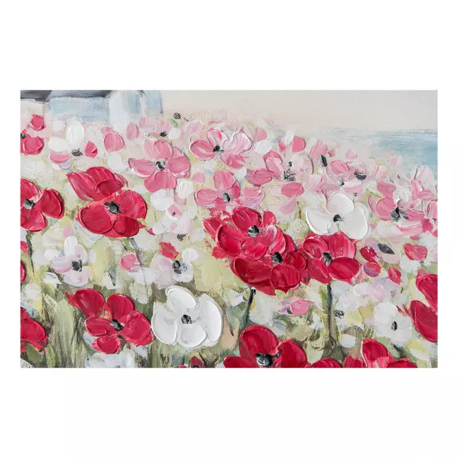 Obraz na plátne 80x120 cm Lucerna medzi kvetmi na pobreží,3