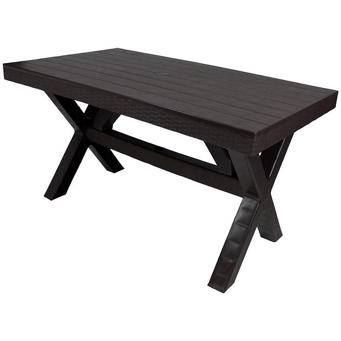 Stôl Rustic hnedý 80x140 cm
