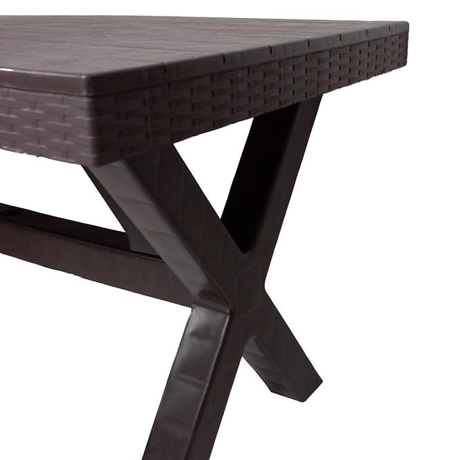 Stôl Rustic hnedý 80x140 cm