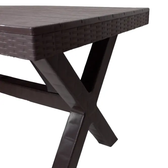 Stôl Rustic hnedý 80x140 cm,3