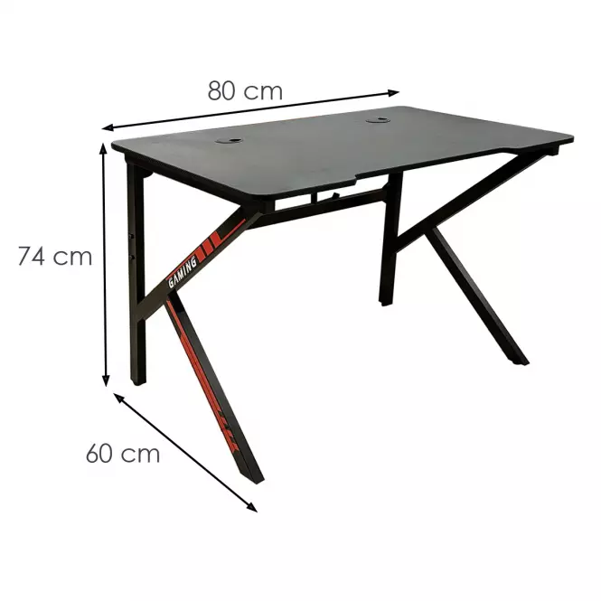 Písací stôl pre hráča Besarion 8769 čierny,4