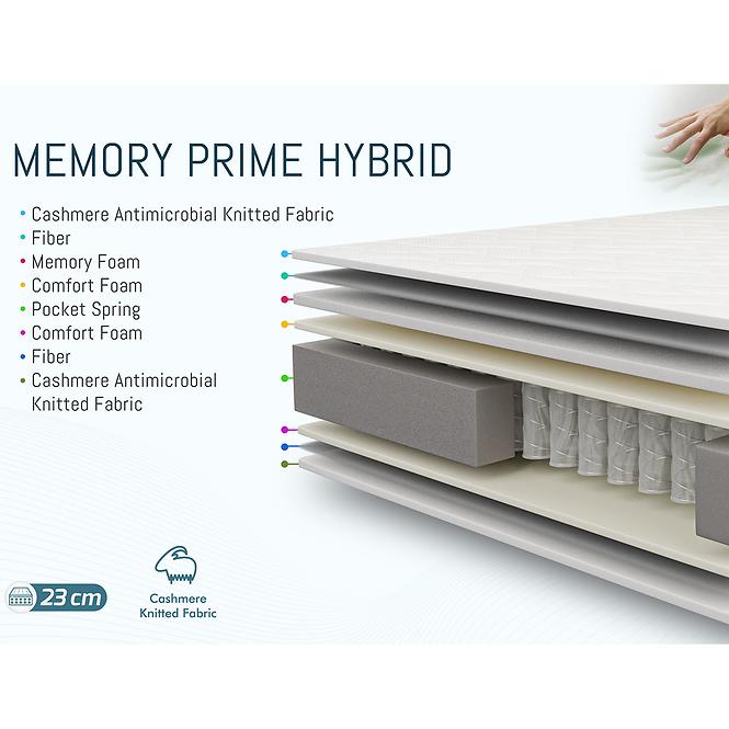 Matrac Memory Prime Hybrid 160x200 H2 hybridný