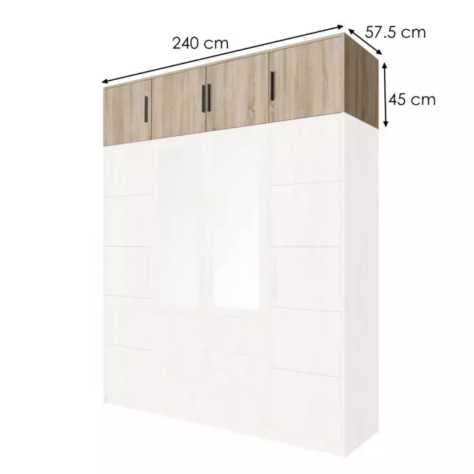 Nadstavec na skriňu Bali 240 sonoma,2