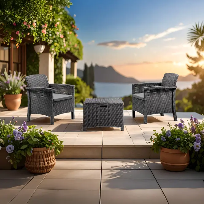 Záhradný komplet Venezia Terrace graphite