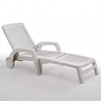 Záhradné lehátko Miami biele