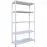 Kovový regál biely 178x90x30 cm – 5 políc/80kg