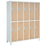 Súprava kovových skriniek BHP Bartek 136cm – biela/sonoma