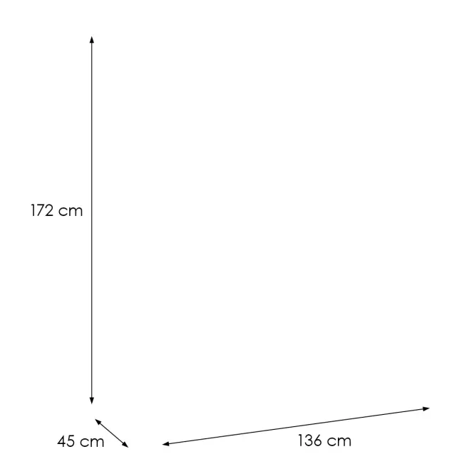 Súprava kovových skriniek BHP Bartek 136cm – biela/sonoma,2