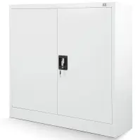 Kovová skrinka Beata 90 cm – biela, dvojdverová