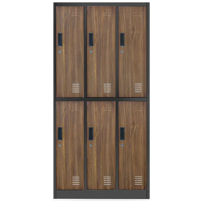 Skriňa Igor 90 cm – antracit/orech, šesťdverová