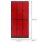 Skriňa Igor 90 cm – antracit/červená, šesťdverová,2