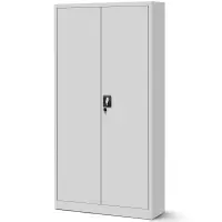 Kovová skriňa Jan 90 cm – sivý, dvojdverová