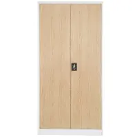 Kovová skriňa Jan H 90 cm – biela/sonoma, dvojdverová