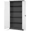 Kovová skriňa Jan H 90 cm – antracit/biela, dvojdverová,5