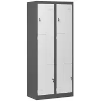 Kovová skriňa Julia 90 cm – antracit/biela, štvordverová