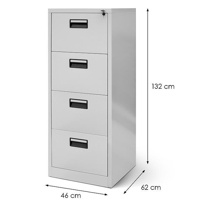 Skriňa Sara V004 kovová šedý,2