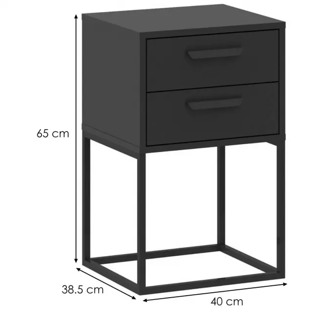 Nočný stolík 2S-40 antracit,2