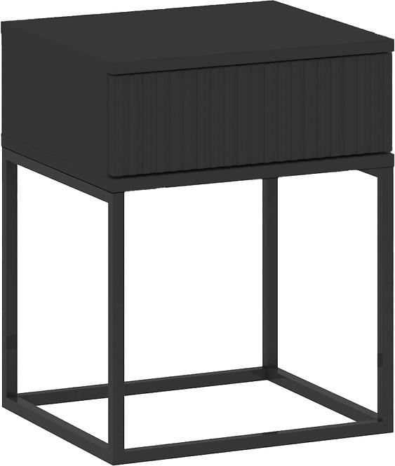 Nočný stolík 1S nízky-40 bez rukovätí čierna
