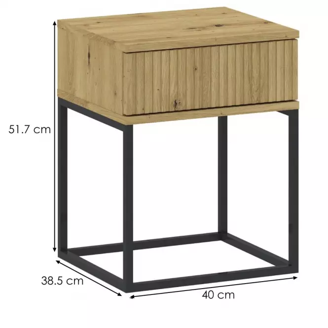 Nočný stolík 1S nízky-40 bez rukovätí artisan